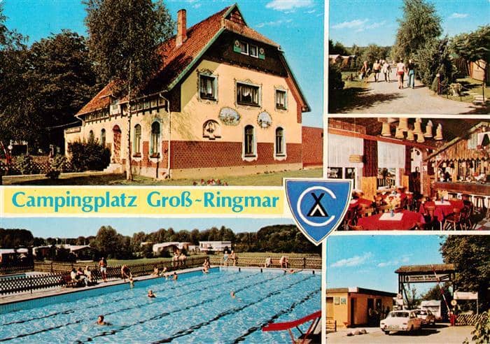 Gross Ringmar Campingplatz Restaurant Gastraum Hallenbad Eingang – Ansichtskarte Bassum