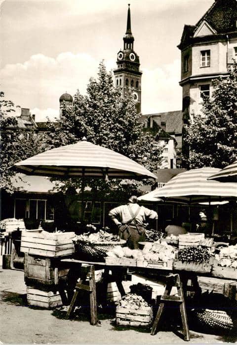 Muenchen Bayern Am Viktualienmarkt – Ansichtskarte München