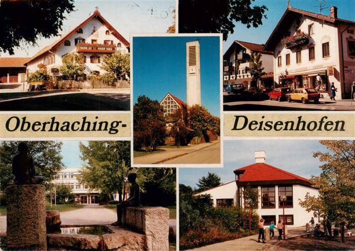 Deisenhofen Muenchen Teilansichten Kirche – Ansichtskarte Oberhaching