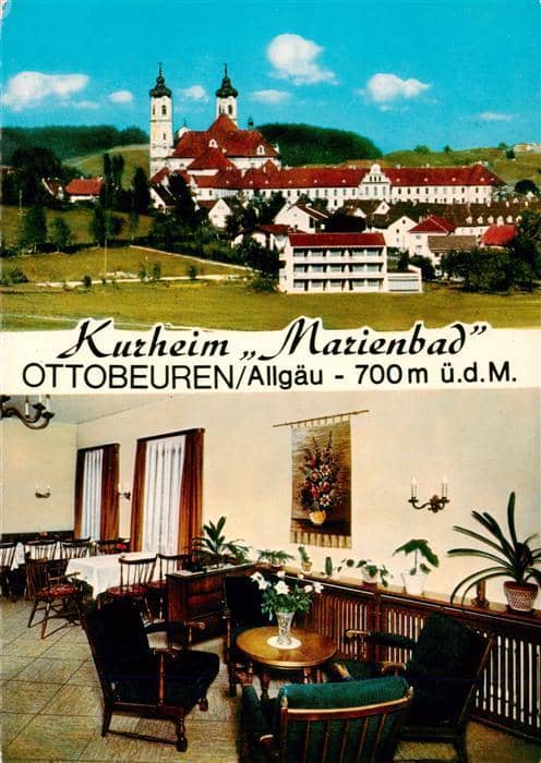 Ottobeuren Kurheim Marienbad Kirche Gastraum – Ansichtskarte Ottobeuren