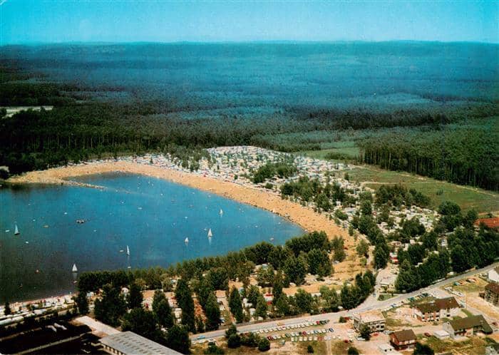 Kahl Main Campingplatz am See Fliegeraufnahme – Ansichtskarte Kahl a.Main