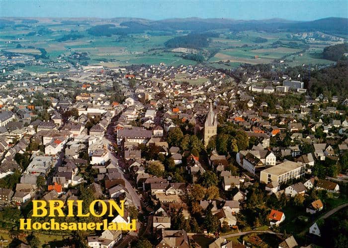 Brilon Hochsauerlandkreis NRW Fliegeraufnahme – Ansichtskarte Brilon