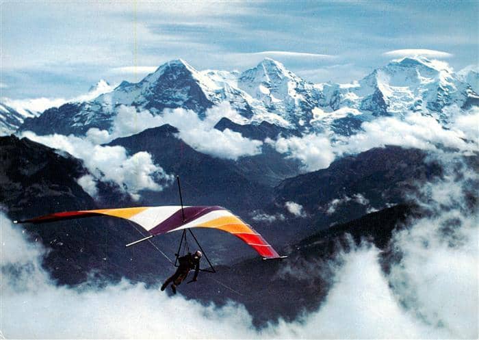 Segelflug Gliding Vol-Voile Vuolo-a-Vela Volo-a-Vela-- Niederhorn Beatenberg Del – Ansichtskarte