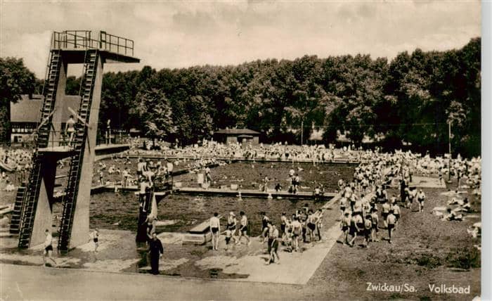 Zwickau  Sachsen Volksbad – Ansichtskarte Zwickau