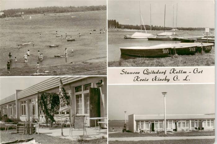 Quitzdorf See Zeltplatz Kollm Ost Bootsliegeplatz Restaurant – Ansichtskarte Quitzdorf See