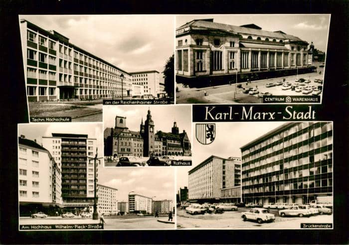 Karl-Marx-Stadt CHEMNITZ Techn Hochschule Reichenhainer Str Centrum Warenhaus Wi – Ansichtskarte Chemnitz