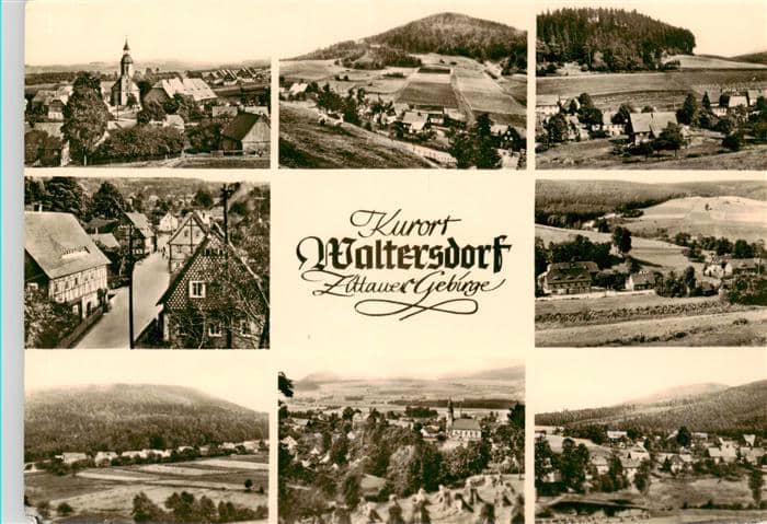 Waltersdorf Zittau Panorama Teilansichten – Ansichtskarte Grossschönau Sachsen