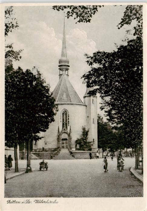 Zittau Sachsen Kirche – Ansichtskarte Zittau