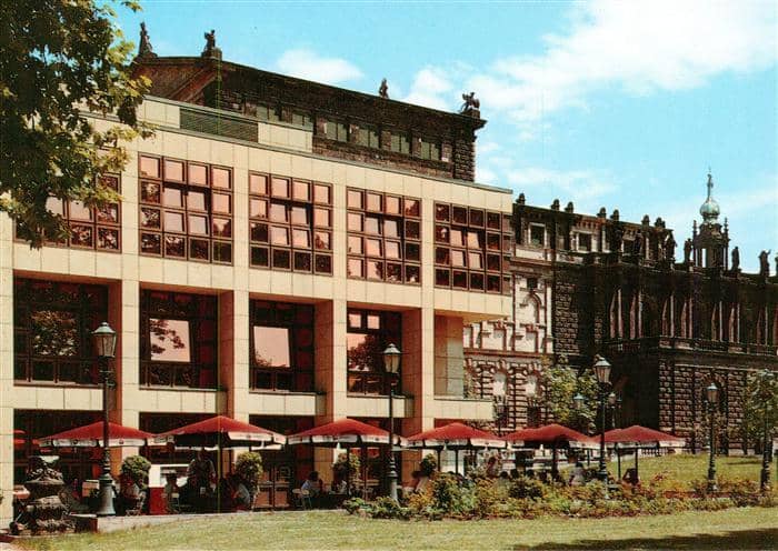 Innere Altstadt Semperoper Gaststaettenensemble Zwingerteich Opernrestaurant Ter – Ansichtskarte Dresden