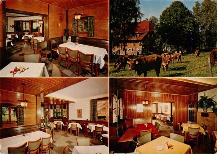 Oedenwald FREUDENSTADT BW Adrionshof Schwarzwaldgasthof Pension Restaurant Kuehe – Ansichtskarte Freudenstadt