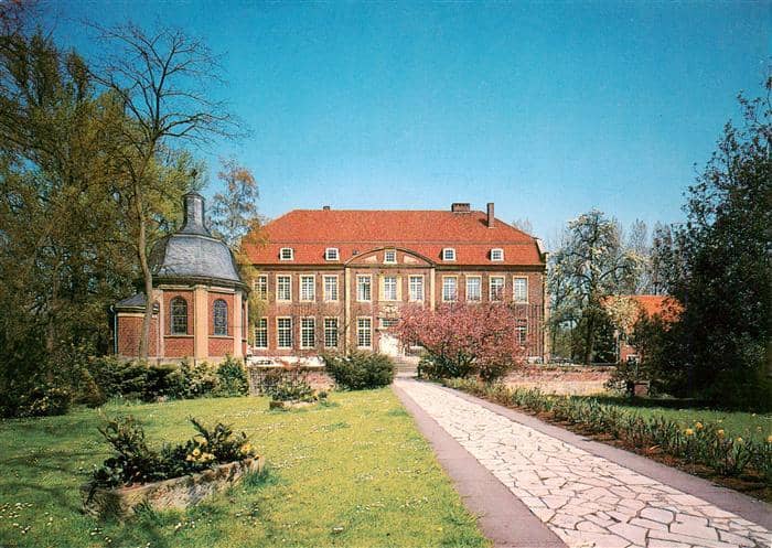 Muenster Schloss-Wilkinghege Hotelschloss Barockschloss Kapelle Park Schlosspark – Ansichtskarte Münster