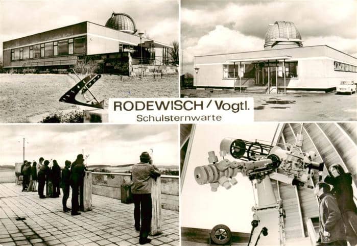 Rodewisch Vogtlandkreis Sachsen Schulsternwarte Teleskop Kuppel Sonnenuhr Beobac – Ansichtskarte Rodewisch