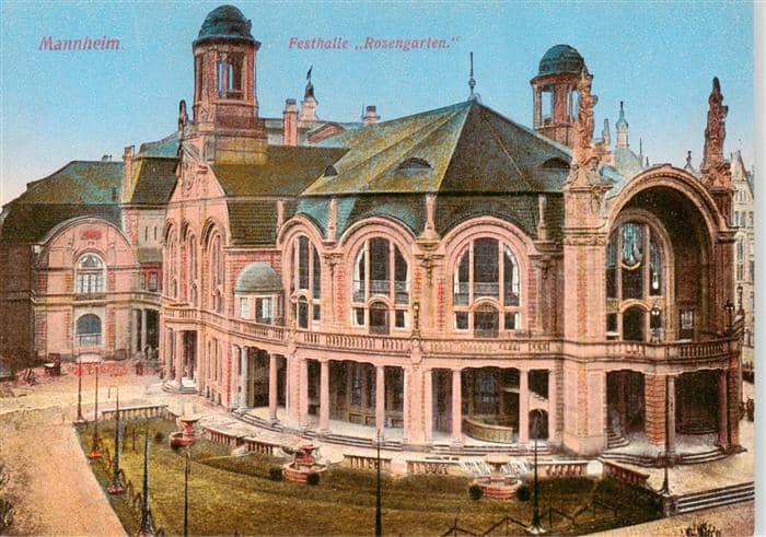 MANNHEIM BW Festhalle Rosengarten Kongresszentrum Historismus Jugendstil Ziegelb – Ansichtskarte Mannheim