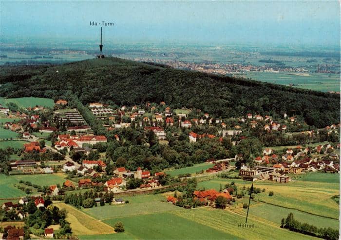 Bad Eilsen Schaumburg Niedersachsen Harrl Ida-Turm Luftbild Kurort Wald Sanatori – Ansichtskarte Bad Eilsen