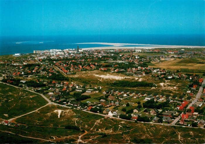 BORKUM Nordseebad Niedersachsen Nordseeheilbad Siedlung Strand Duenen Nordsee St – Ansichtskarte Borkum