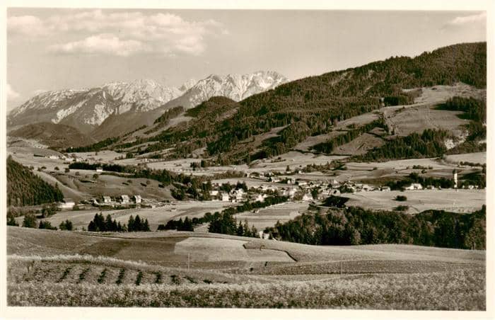 Nesselwang Allgaeu Bayern Panorama mit Tiroler Bergen – Ansichtskarte Nesselwang