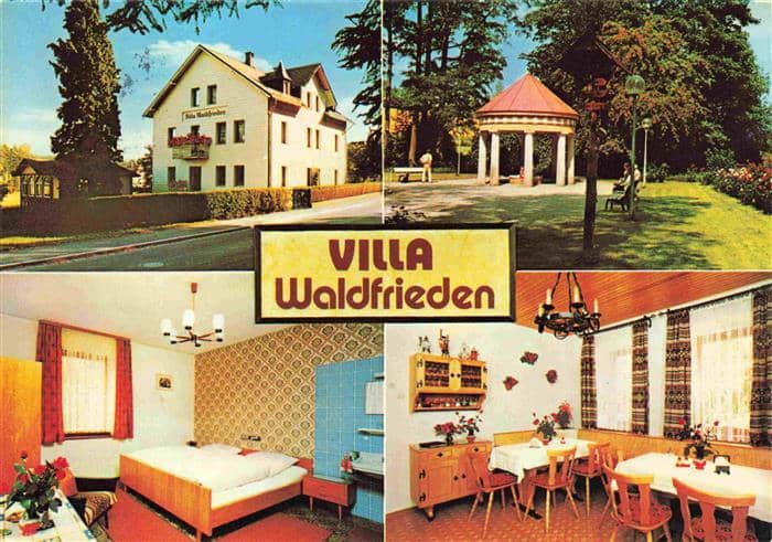 Bad Alexandersbad Villa Waldfrieden Gastraum Fremdenzimmer – Ansichtskarte Bad Alexandersbad
