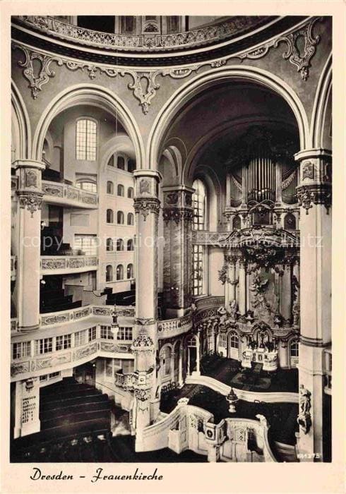 DRESDEN Elbe Frauenkirche vor der Zerstoerung – Vorderseite