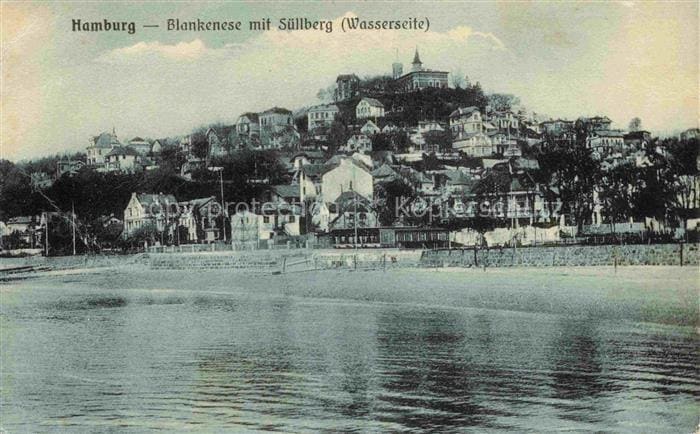 Blankenese Hamburg Suellberg Elbe Wasserseite Villen Hang Ufer Turm – Přední strana