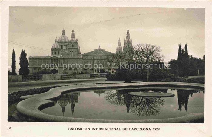 Exposition Internationale Barcelona 1929 View of the National palace – Vorderseite