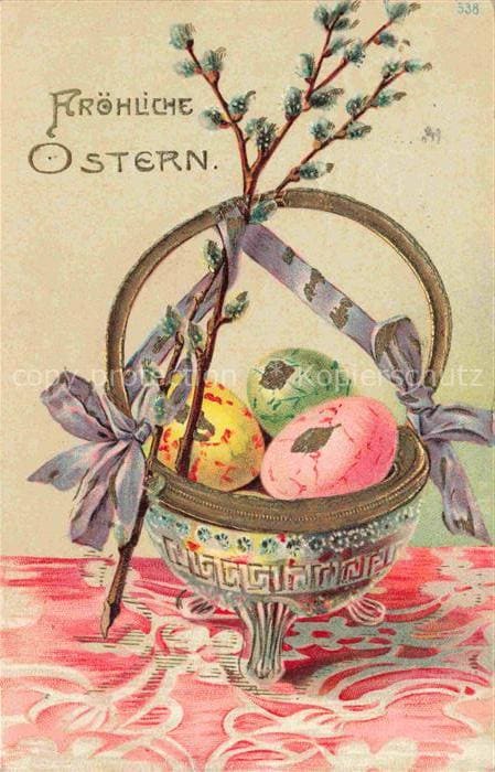 Ostern Easter Paques Pasqua-- Eier Korb – Vorderseite