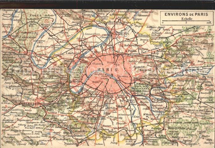 Paris Stadtplan – Vorderseite