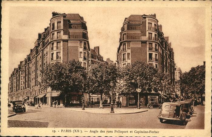 Paris Rue Pelleport Rue Capitaine Ferber – Přední strana