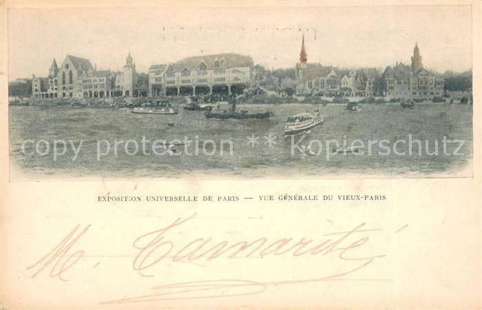 Chronik-AK Exposition Universelle de Paris Vue Generale de Vieux-Paris – Vorderseite