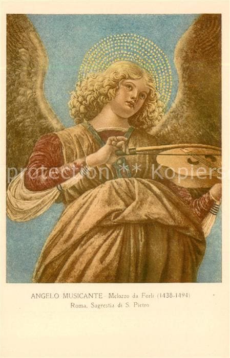 Kuenstlerkarte Melozzo de Forli Angelo Musicante – Vorderseite