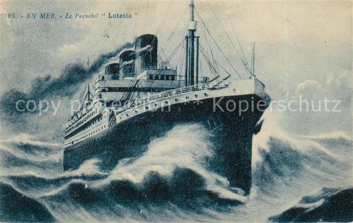 Dampfer Oceanliner Lutetia – Vorderseite