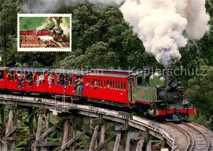 Zahnradbahn Puffing Billy – Vorderseite