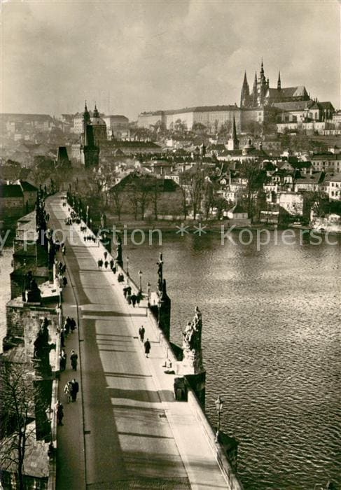 Praha Prahy Prague Prager Burg und Karlsbruecke – Vorderseite