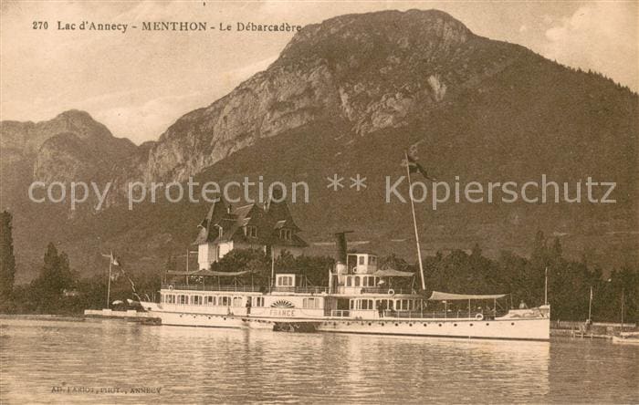 Dampfer Schaufelrad France Lac d`Annecy – Vorderseite