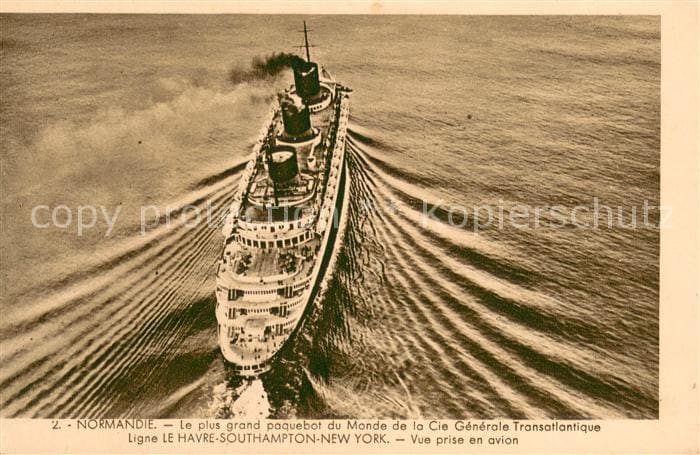 Dampfer Oceanliner Normandie – Přední strana