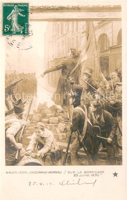Verlag Salon de 1909 Nr. Sur la Barricade 29 luillete 1830 – Vorderseite