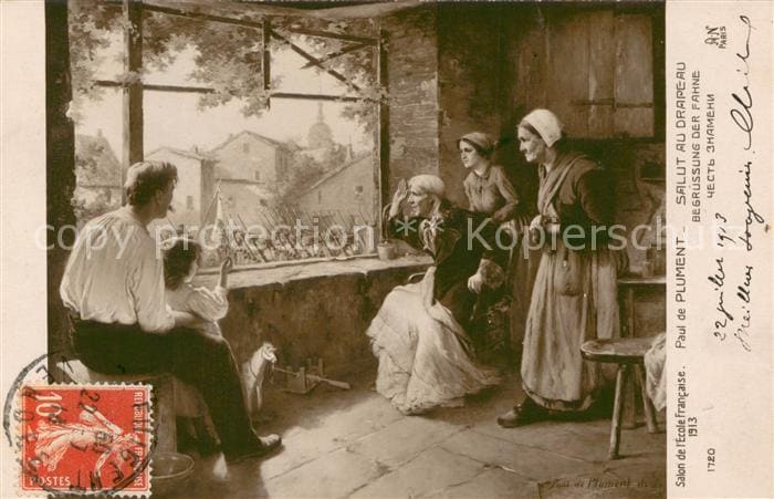 Verlag Salon de Paris Nr. 1913 Salut au Drapeau – Vorderseite