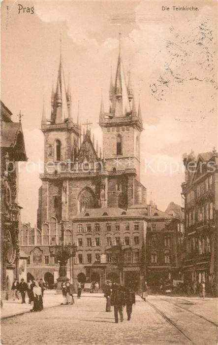 Prag  Prahy Prague Die Teinkirche – Vorderseite