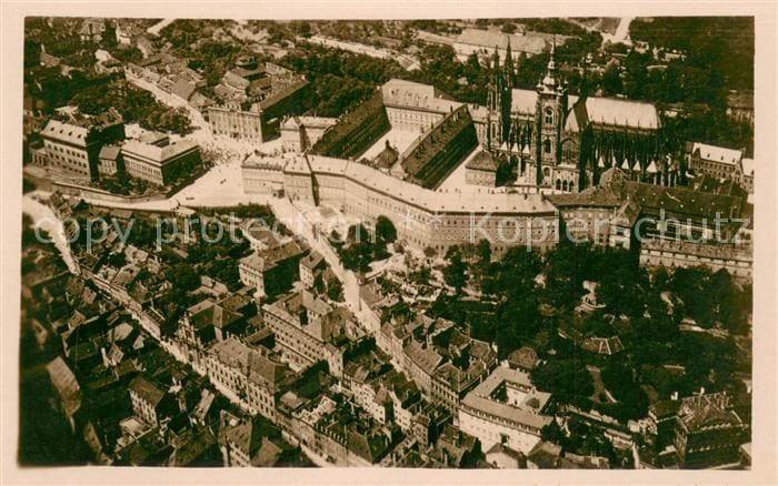 Praha Prahy Prague Hradcany S Malou Stranou Fliegeraufnahme – Vorderseite