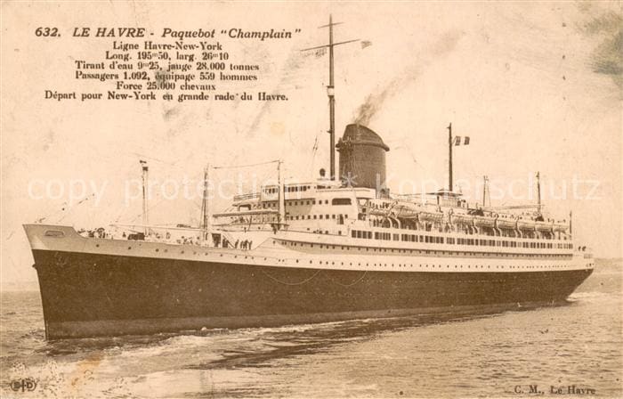 Dampfer Oceanliner --- – Vorderseite