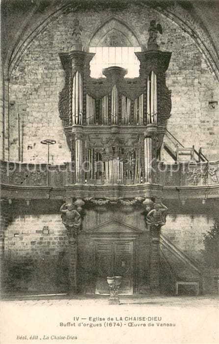 Kirchenorgel Eglise de la Chaise dieu – Előlap