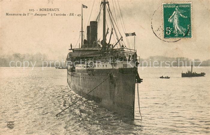Dampfer Oceanliner BORDEAUX Amazone – الوجه الأمامي