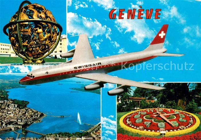 Flugzeuge Zivil Genéve  Swissair – Vorderseite