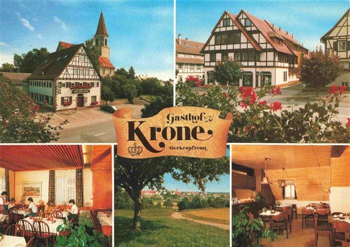 Deckenpfronn Gasthof Krone Gastraeume Panorama – Vorderseite