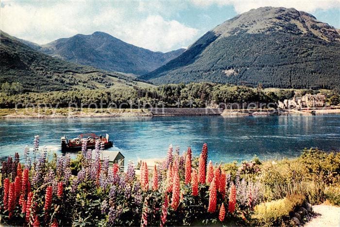 Ballachulish Scotland Ferry The dark waters of Loch Leven towards Sgurr Dhonuill – 表面