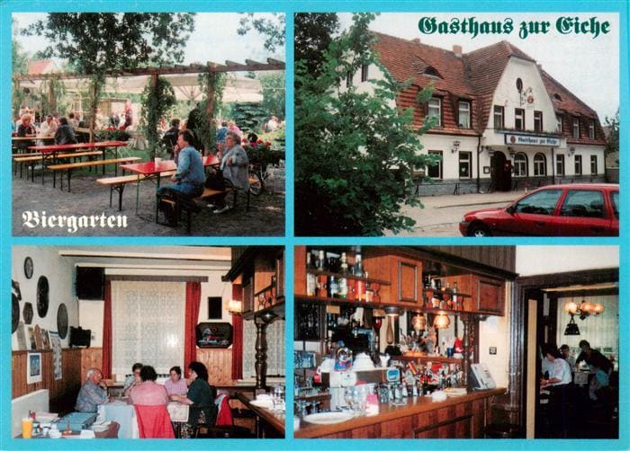 Blankenfelde Berlin Gasthaus zur Eiche Biergarten Gastraeume Theke – Vorderseite