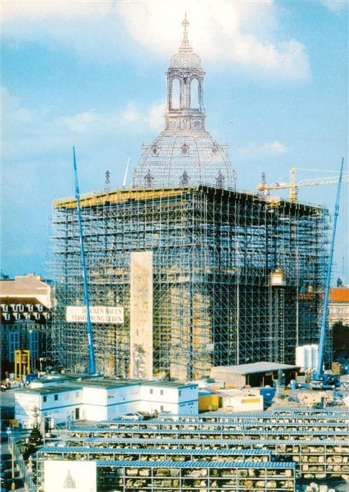 DRESDEN Elbe Frauenkirche Wiederaufbau von 1994 bis 2005 – Vorderseite