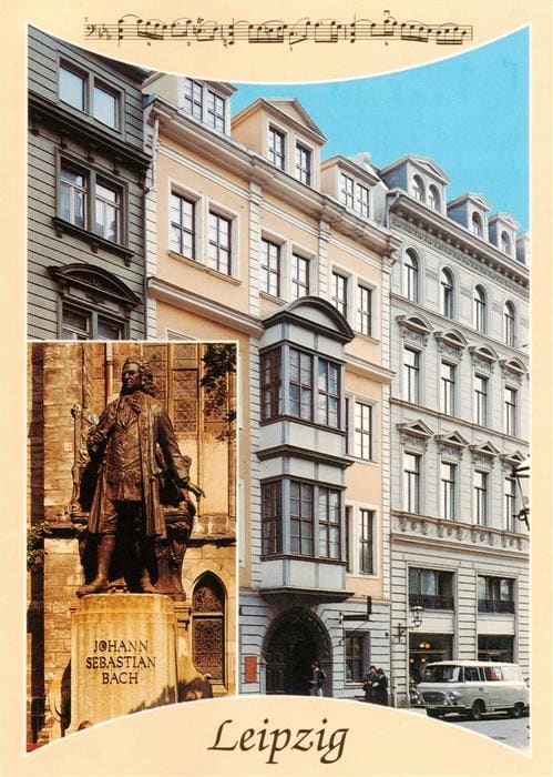LEIPZIG Sachsen Johann Sebastian Bach-Museum im Bosehaus Bachdenkmal – Vorderseite