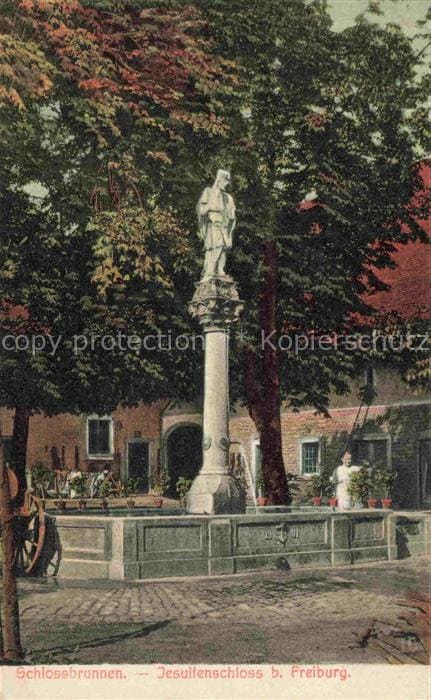 FREIBURG Breisgau BW Jesuitenschloss Schlossbrunnen – الوجه الأمامي
