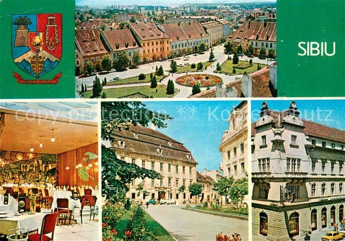 Sibiu Hermannstadt Stadtpanorama Platz Altstadt Hotel Restaurant – Recto