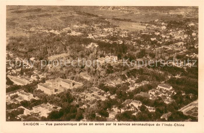Saigon Vue panoramique prise en avion par le service aeronautique de l’Indo-Chin – Vorderseite